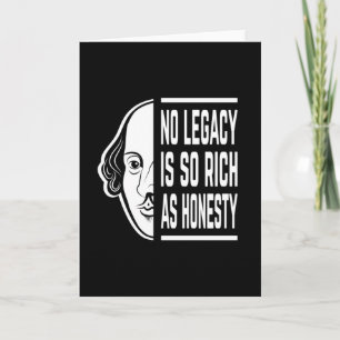 Cartão Nenhum Legado É Tão Rico Que Shakespeare Cita Thes