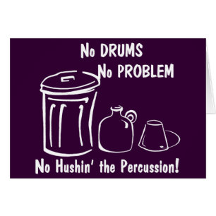 Cartão Nenhum problema de tambor