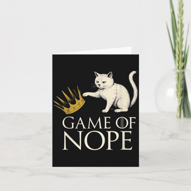 Cartão Nenhum Rei Na América Gato Preto Engraçado Chutand (Frente)