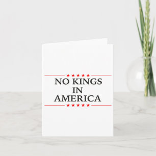 Cartão Nenhum Rei Na Protesto Da Bandeira Americana Salva