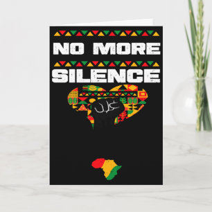 Cartão Nenhum Silêncio Mais História Negra Afro-Americana