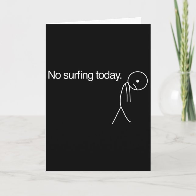 Cartão Nenhum Surf Hoje  (Frente)