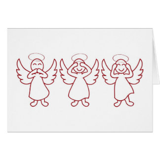 Cartão Nenhuns anjos maus - vermelho