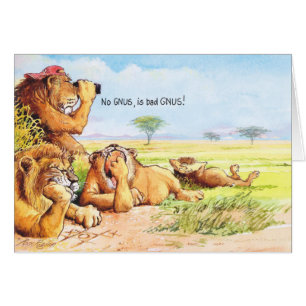 Cartão Nenhuns gnus