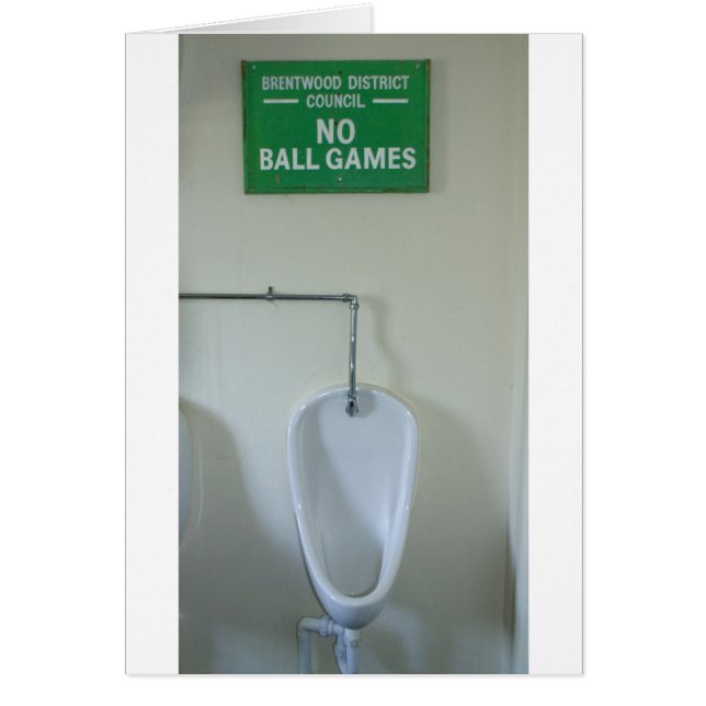 Cartão Nenhuns jogos de bola (Frente)