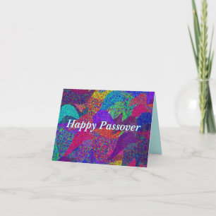 Cartão Neon Leaves Happy Passover Card