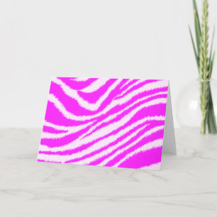 Cartão Neon Pink Zebra