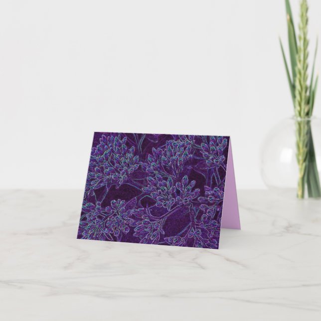 Cartão Neon Posies Note Card (Frente)