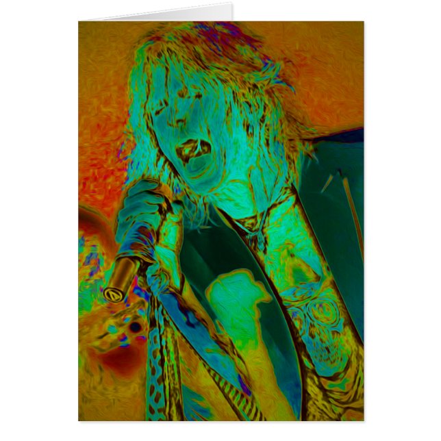 Cartão Neon Rock Singer (Frente)