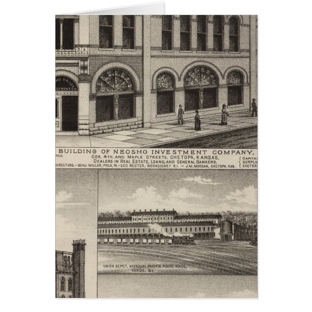 Cartão Neosho Investment County, Kansas (Frente)