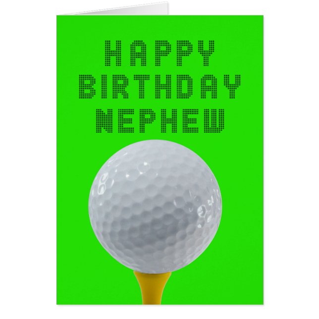 Cartão Nephew Birthday Golf (Frente)