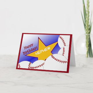 Cartão Nephew - Happy Birthday Baseball Loving Nephew