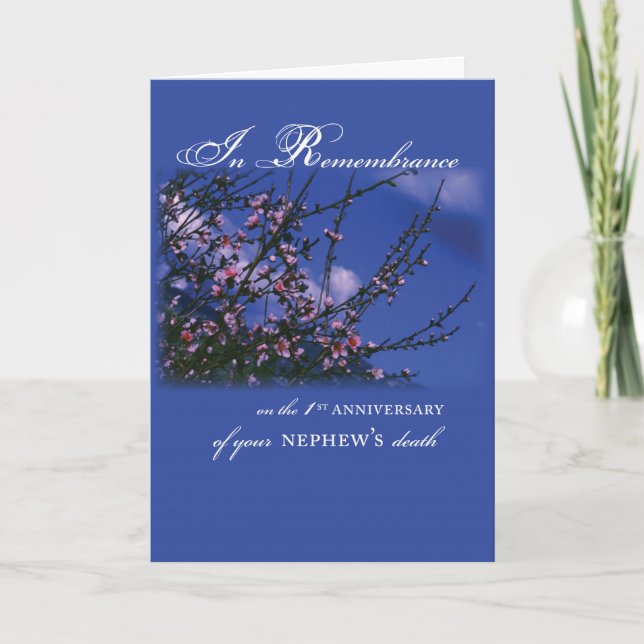 Cartão Nephew, Remembrance 1st Anniversary (Frente)