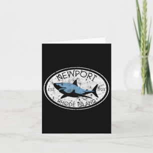 Cartão Neport Rhode Island Fish Shark Fish Beach Vint