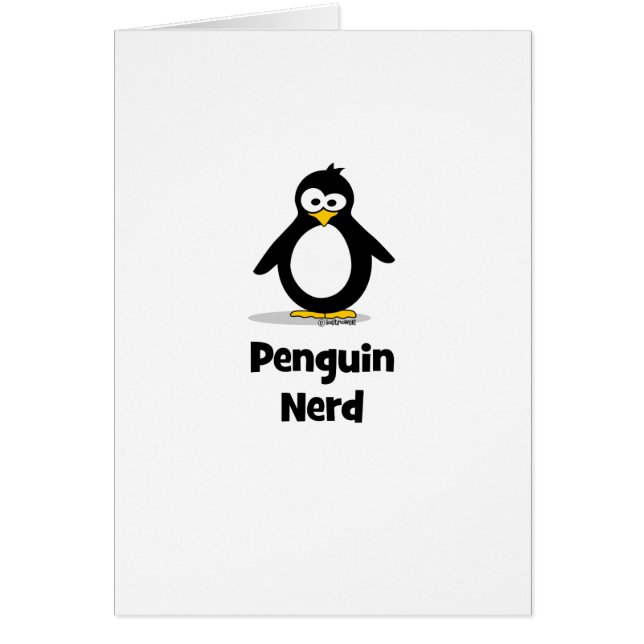Cartão Nerd do pinguim (Frente)