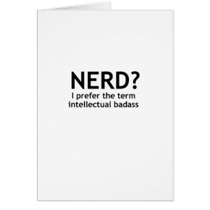 Cartão Nerd? Engraçado, design nerd
