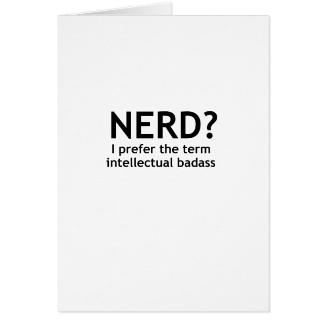Cartão Nerd? Engraçado, design nerd (Frente)