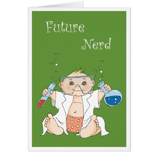 Cartão Nerd futuro - menina (Frente)