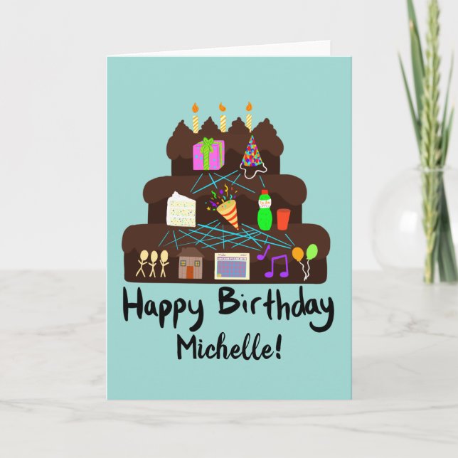 Cartão Nerdy Birthday Neural Network (Frente)