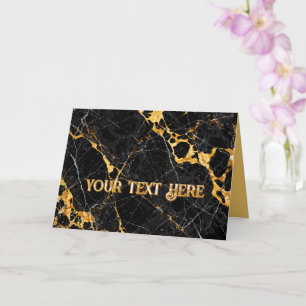 Cartão Nero Portoro Luxo Mármore Preto Dourado Design