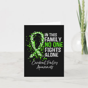 Cartão Nesta Família Luta Sozinha Camisa Cerebral Paralis