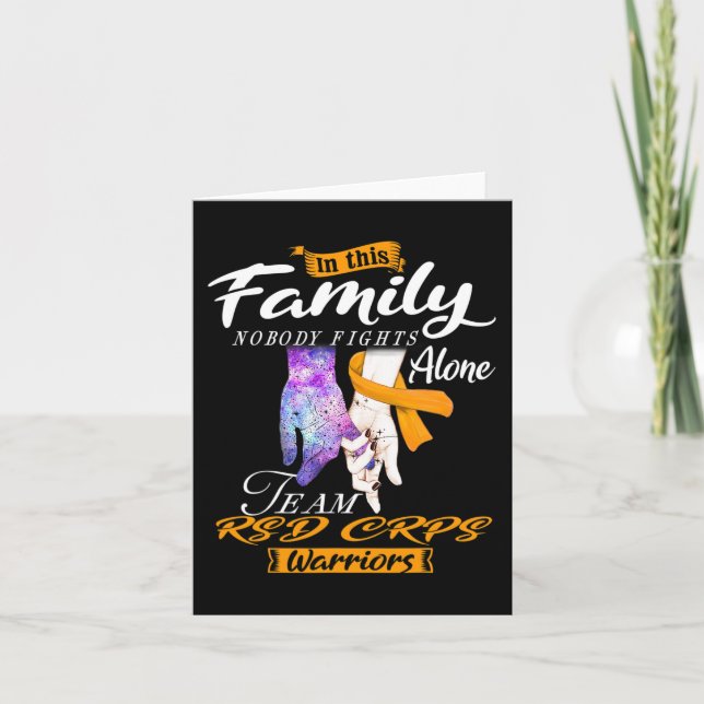 Cartão Nesta Família Ninguém Luta Contra RSD CRPS Sozinho (Frente)