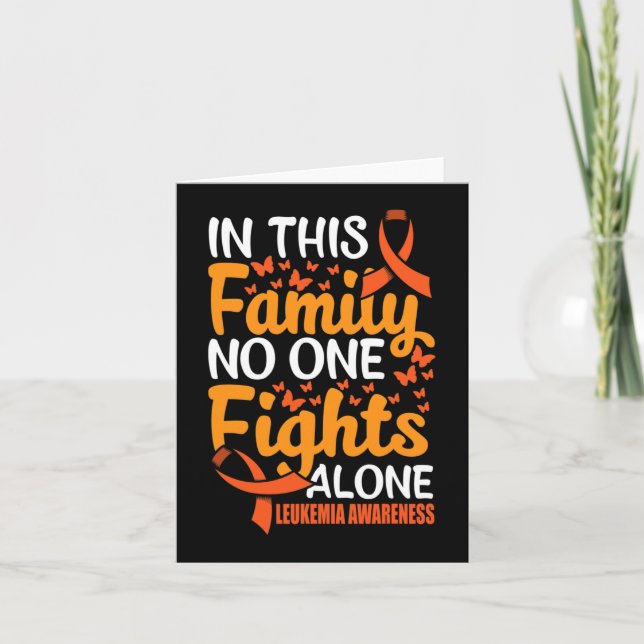 Cartão Nesta Família Ninguém Vê Leucemia Sozinha Conscien (Frente)