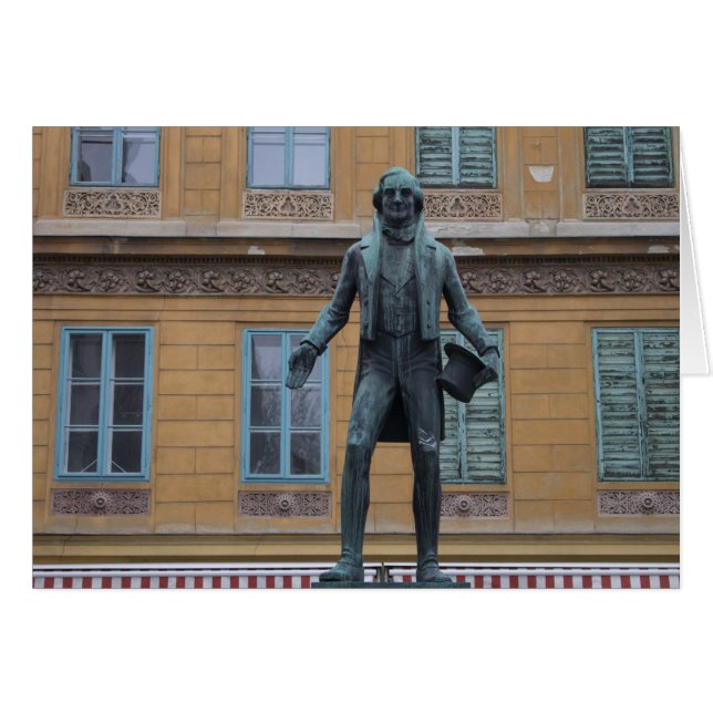 Cartão Nestroy Denkmal, Viena Áustria (Frente Horizontal)