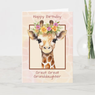 Cartão Neta excelente Aniversário Doce Safari