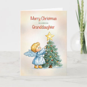 Cartão Neta Natal Anjo Doce e Carinhoso