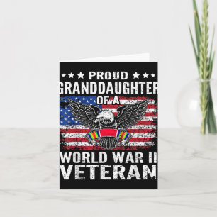 Cartão Neta Orgulhosa De Um Veterano Da Segunda Guerra Mu