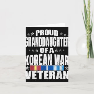 Cartão Neta Orgulhosa De Um Veterano De Guerra Da Coreia