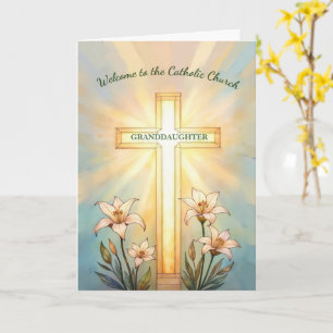 Cartão Neta RCIA Igreja Católica Cruz & Lírios