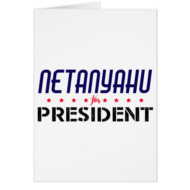 Cartão Netanyahu para o presidente (Frente)