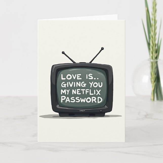 Cartão Netflix Password Sharing Love Card (Frente)