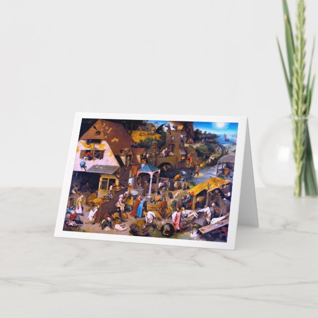 Cartão Netherlandish Proverbs, Pieter Bruegel the Elder (Frente)