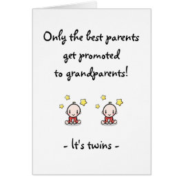 Cartão netos gêmeos, Parabéns avós,