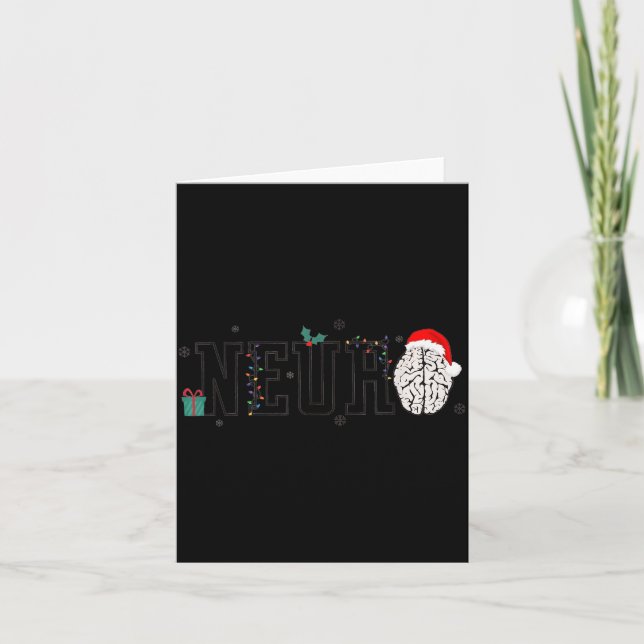 Cartão Neuro Christmas Neurology Holiday Neuroscience Nur (Frente)