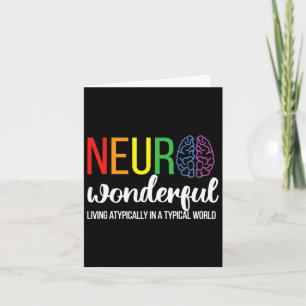 Cartão Neuro Maravilhosa Neurodiversity Autism Neurodiver