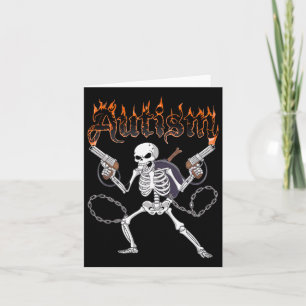 Cartão Neurodivergência Skeleton Warrior Autismo Consciên