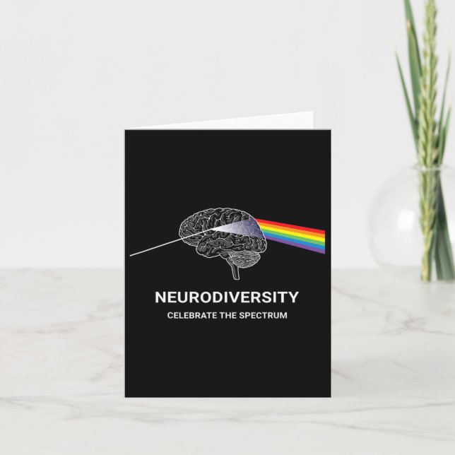 Cartão NeuroDiversidade Autismo Espectro Asd Arco-Íris Br (Frente)