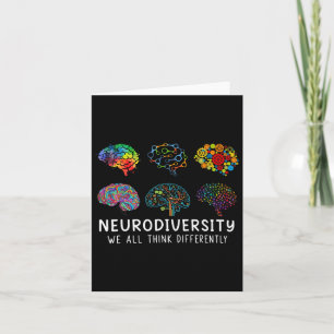 Cartão Neurodiversidade Todos Pensamos Diferentemente Cér
