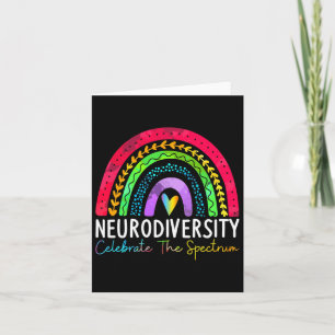 Cartão Neurodiversity Autismo Espectro Asd Adhd Arco-Íris