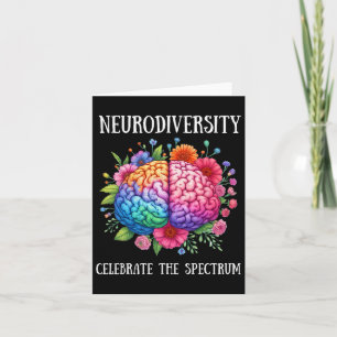 Cartão Neurodiversity Cérebro Adhd Sensibilização e Autis
