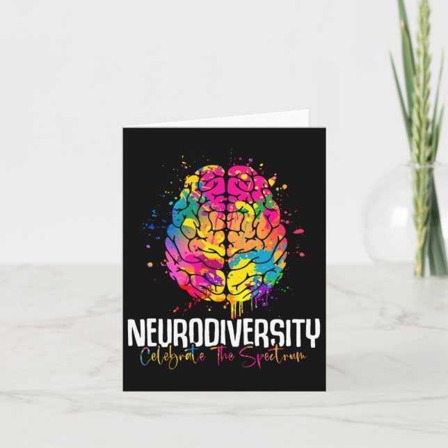 Cartão Neurodiversity flutua com o conhecimento do utilit (Frente)