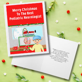 Cartão Neurologista Pediátrico Feliz Natal Papai Noel no
