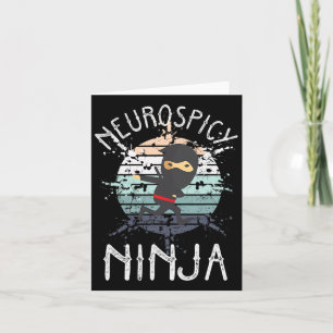 Cartão Neurospicy Ninja Autismo Sensibilização Neurodiver