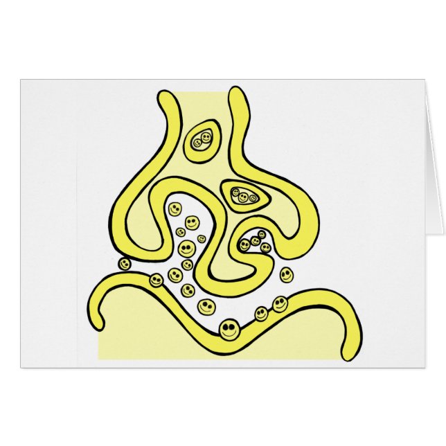 Cartão Neurotransmissores sorridentes (Frente Horizontal)