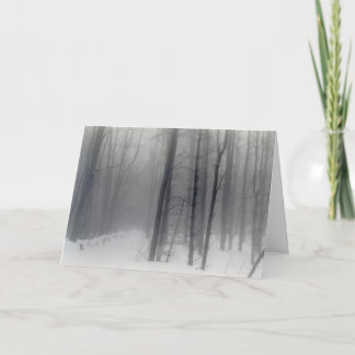 Cartão nevado do feriado das madeiras de Vermont