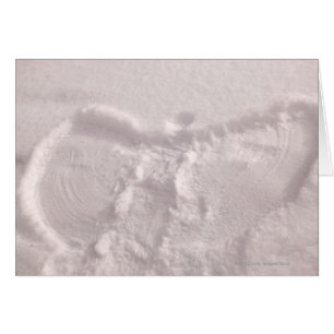 Cartão Neve branca imprimida com um anjo da neve